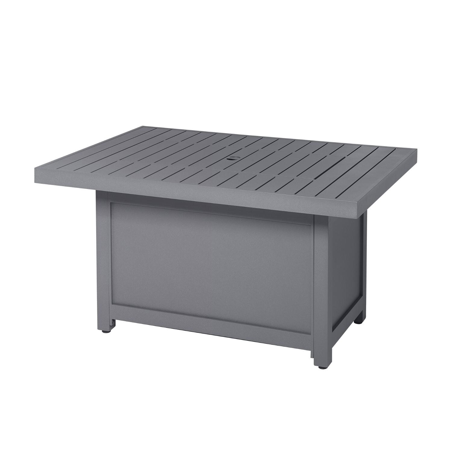 Napoleon 42-Inch Patioflame Hamptons Rectangular Gas Fire Table - Angle - Lid thumbnail