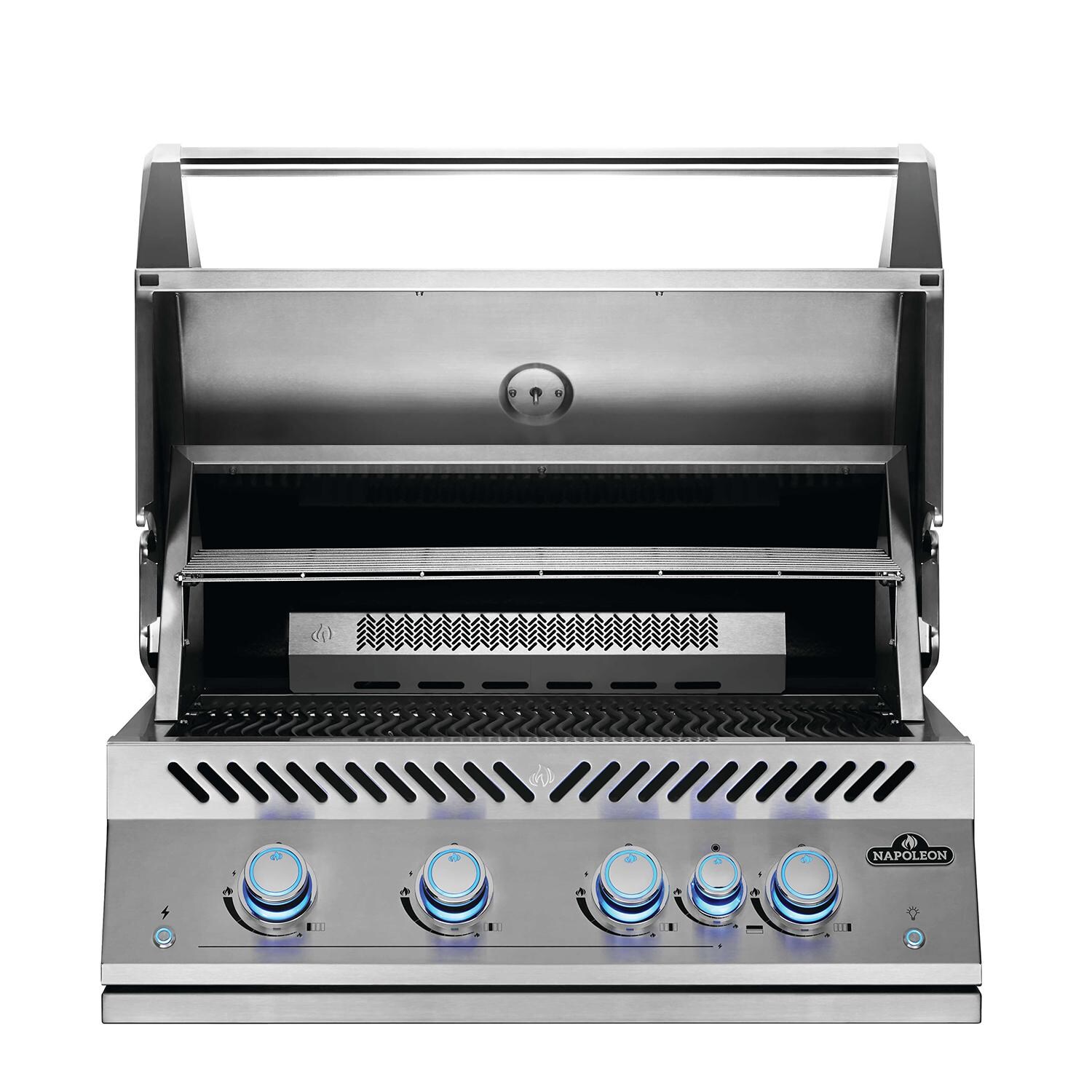 Napoleon BIG32RBPSS Built-In 700 Series 32-Inch Propane Gas Grill with Infrared Rear Burner & Rotisserie Kit - Warming Rack thumbnail