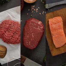 Sustainably Raised Salmon & USDA Organic Black Angus Beef - The Salmon & Organic Beef Package by Rastellis
