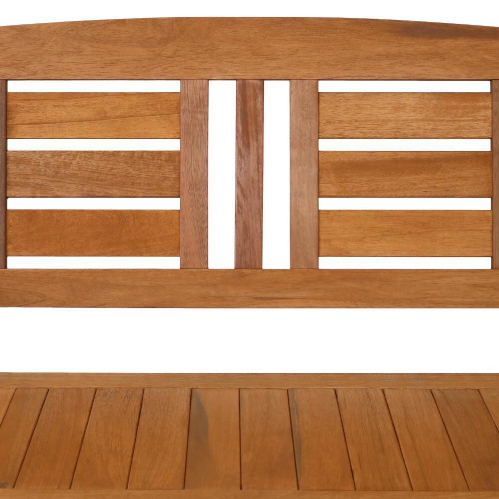 Ultimate Patio Meranti Wood Outdoor Storage Bench - Back Detail thumbnail