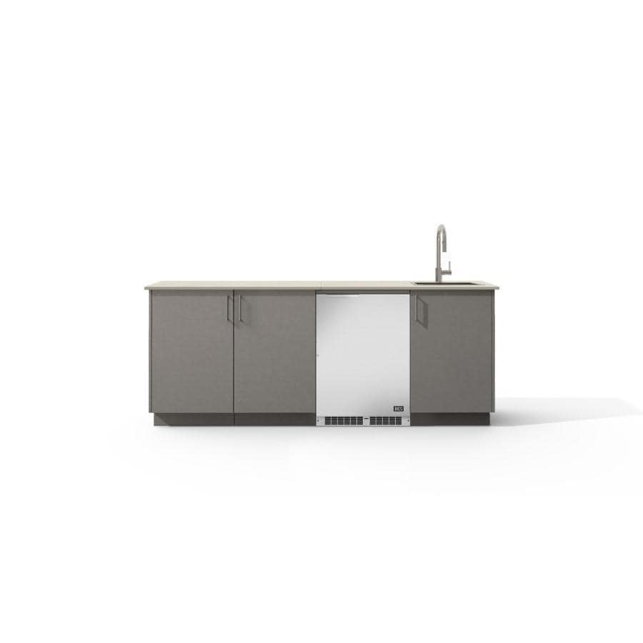 Urban Bonfire B-Lagoon-DCS-Danae-Clay Lagoon Outdoor Kitchen w/ DCS 24-Inch 5.3 Cu. Ft Refrigerator, Danae Countertops & Clay Finish thumbnail