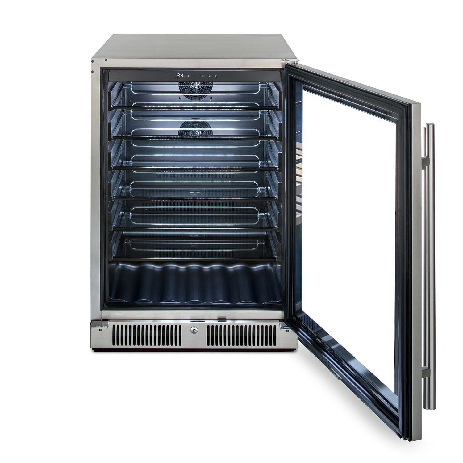 Blaze BLZ-GDBEV-5.5 24-in 5.5 Cu. Ft. Outdoor Rated Beverage Cooler - Door Open - White Background thumbnail