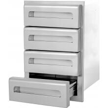 BBQGuys.com Roma Series 14-Inch Stainless Steel Quadruple Access Drawer image