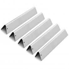 BBQGuys 7636 Stainless Steel Flavorizer Bars For Weber Spirit 300 Series Gas Grills W/ Front Mounted Control Panel - 5-Pieces - BBQ-7636
