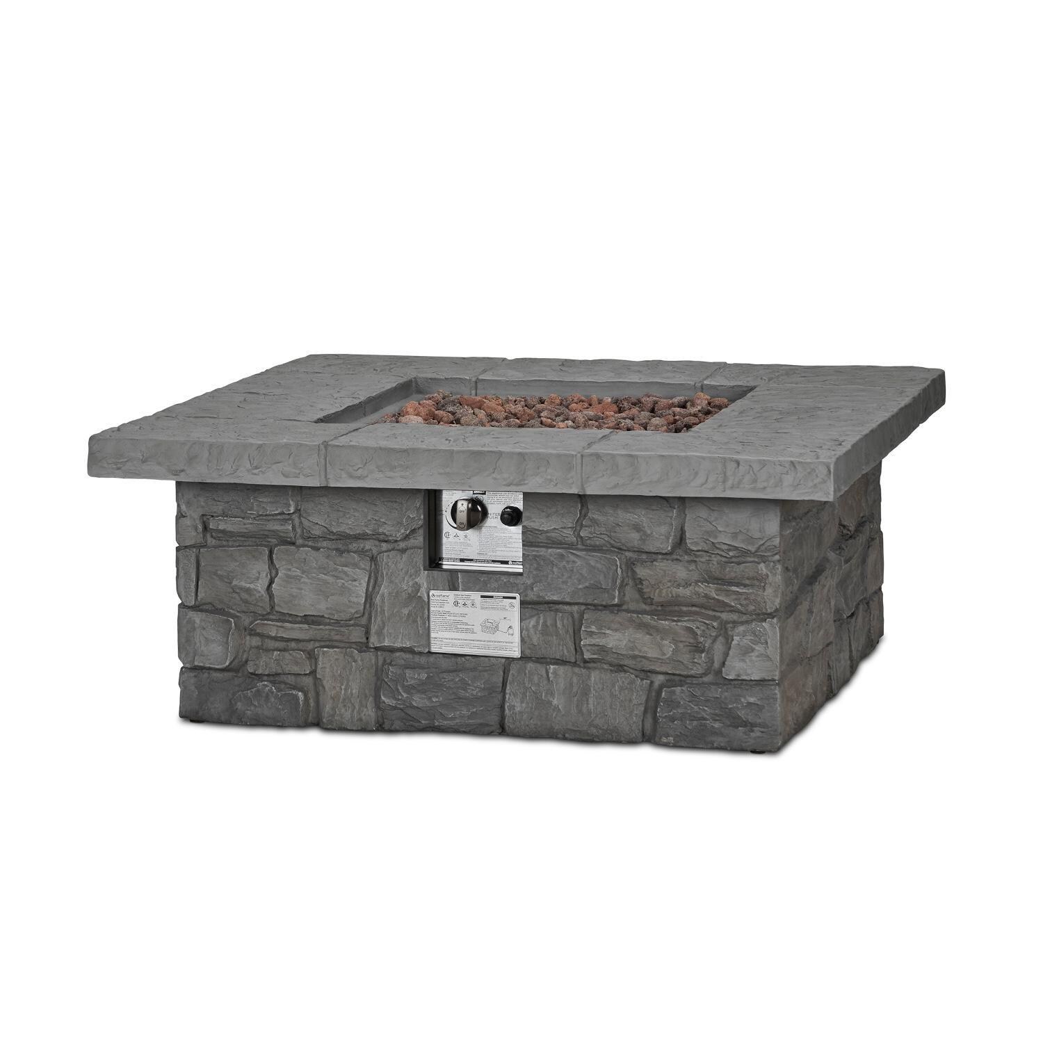 Lakeview Outdoor Designs SC-C11811NG-GRY Baywood 38-Inch Square Natural Gas Fire Table - Control thumbnail