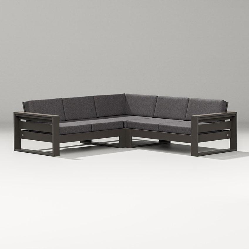 Latitude 4 Person Sectional Sofa in Vintage Coffee/Ash Charcoal By PW Designer Series - Display - White Background thumbnail