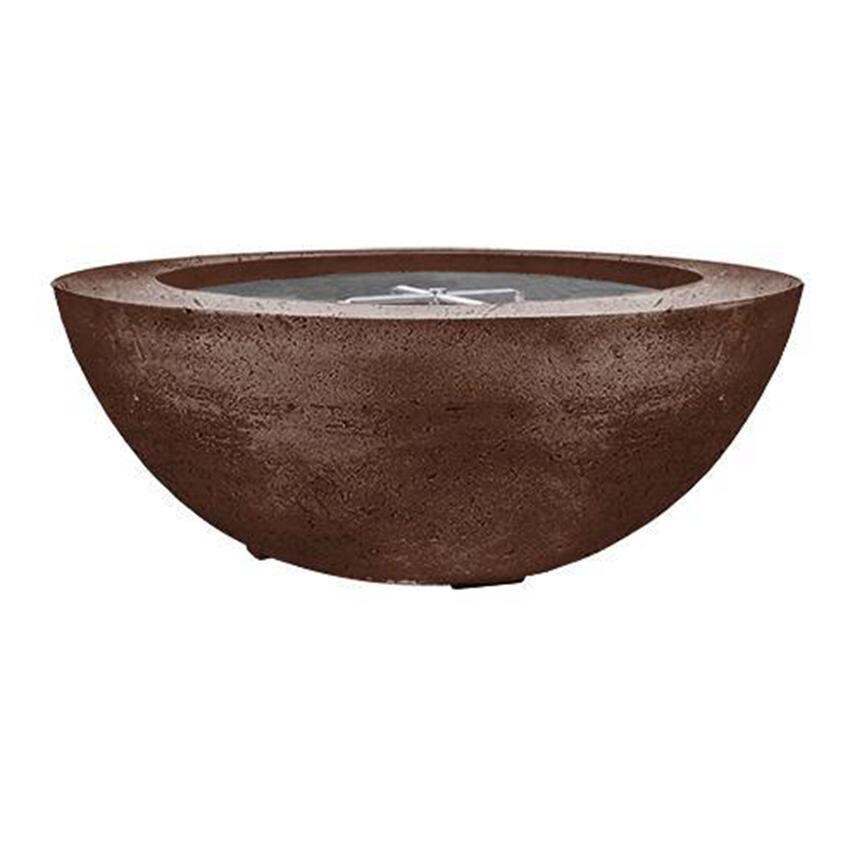 Moderno 6 39-in Round GFRC Natural Gas Fire Bowl in Cafe by Prism Hardscapes