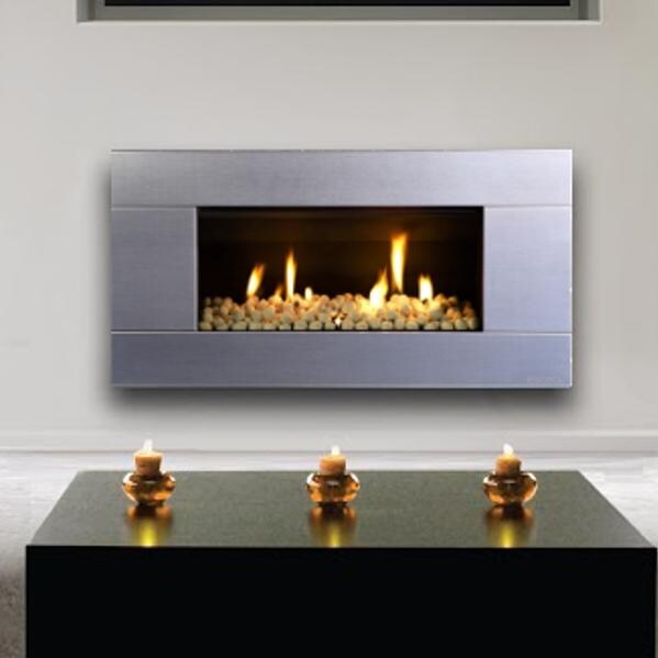 Escea ST900 Indoor Natural Gas Fireplace Stainless Steel With With