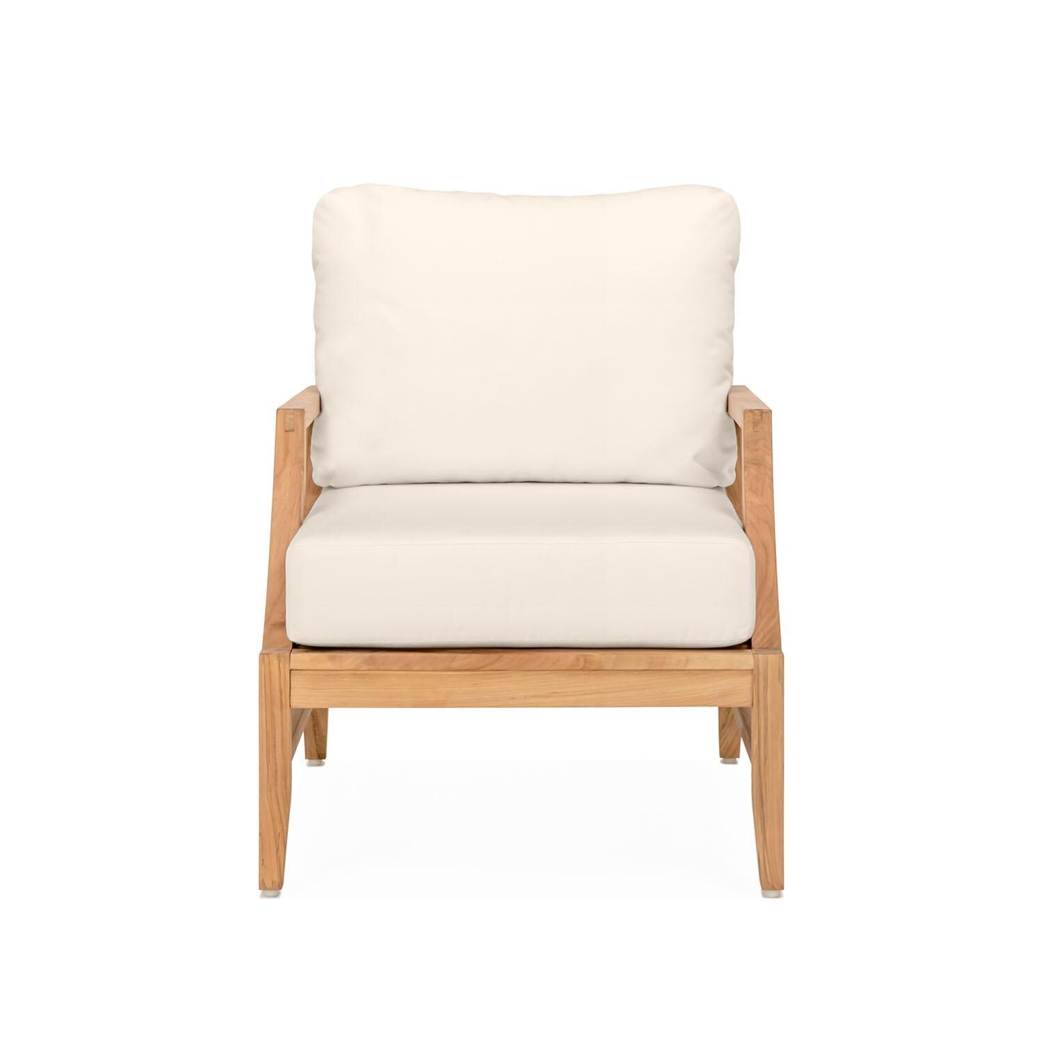 Teak + Table Charleston Club Chair in Sand - White Background thumbnail