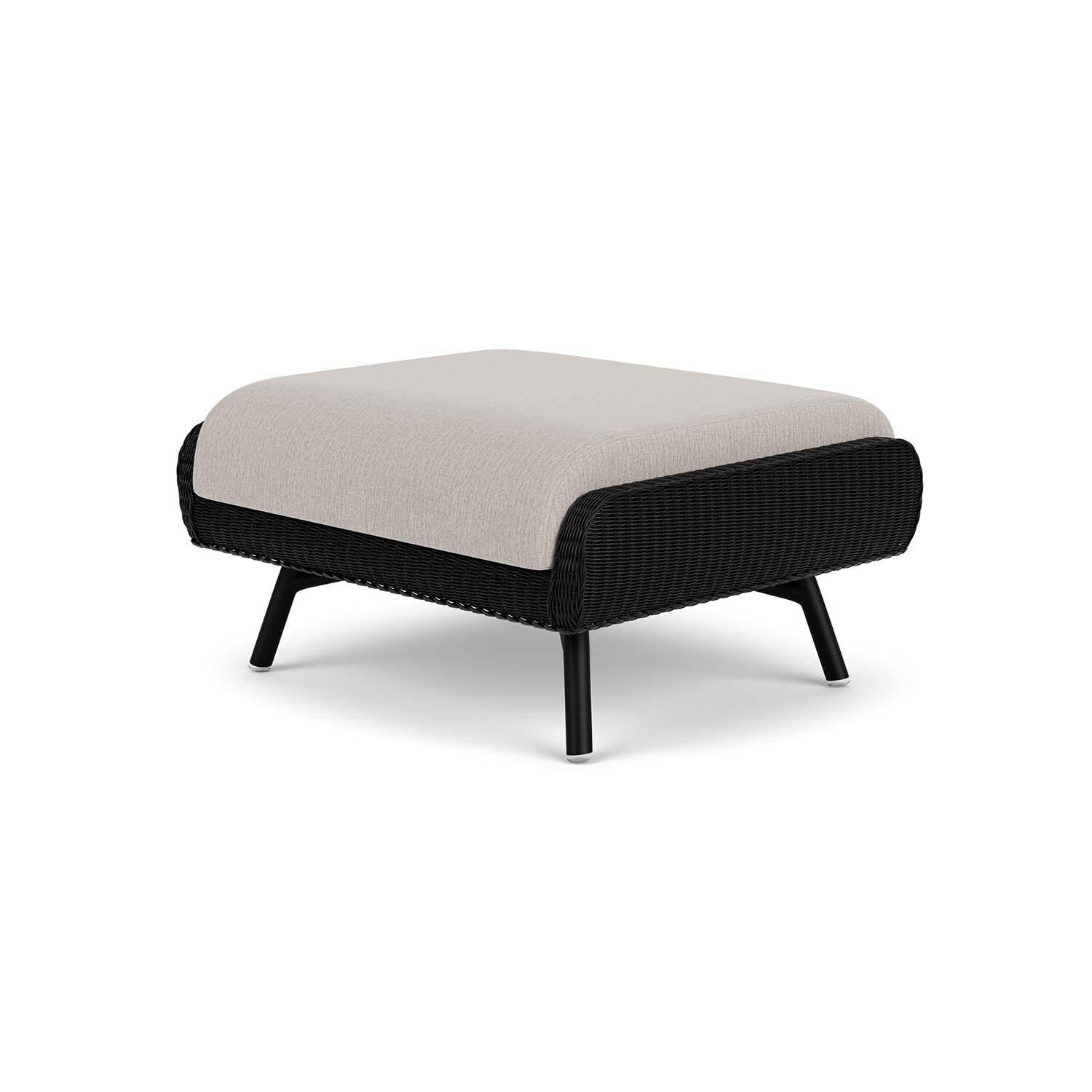 Lloyd Flanders Essence Ottoman W/Remy Cloud Fabric - Ebony Finish - Back Right thumbnail