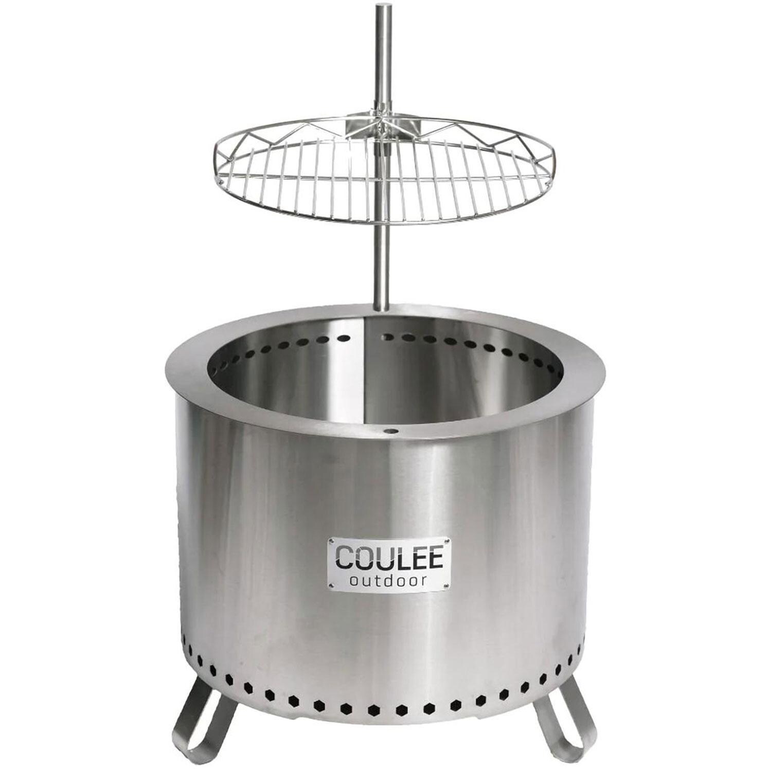 Coulee CCO-0018 Colorado Smokeless Portable Wood Burning Fire Pit - Grill W/ Post Mount thumbnail