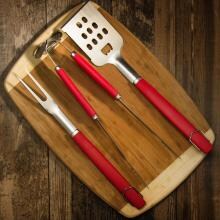Perfect Chef 3-Piece BBQ Tool Set - Red image