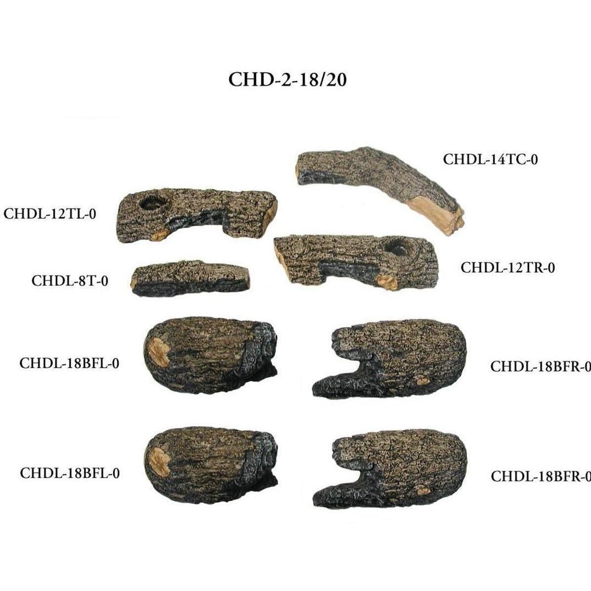 Peterson Real Fyre Charred Oak See-Thru 18-Inch Log Breakdown  thumbnail