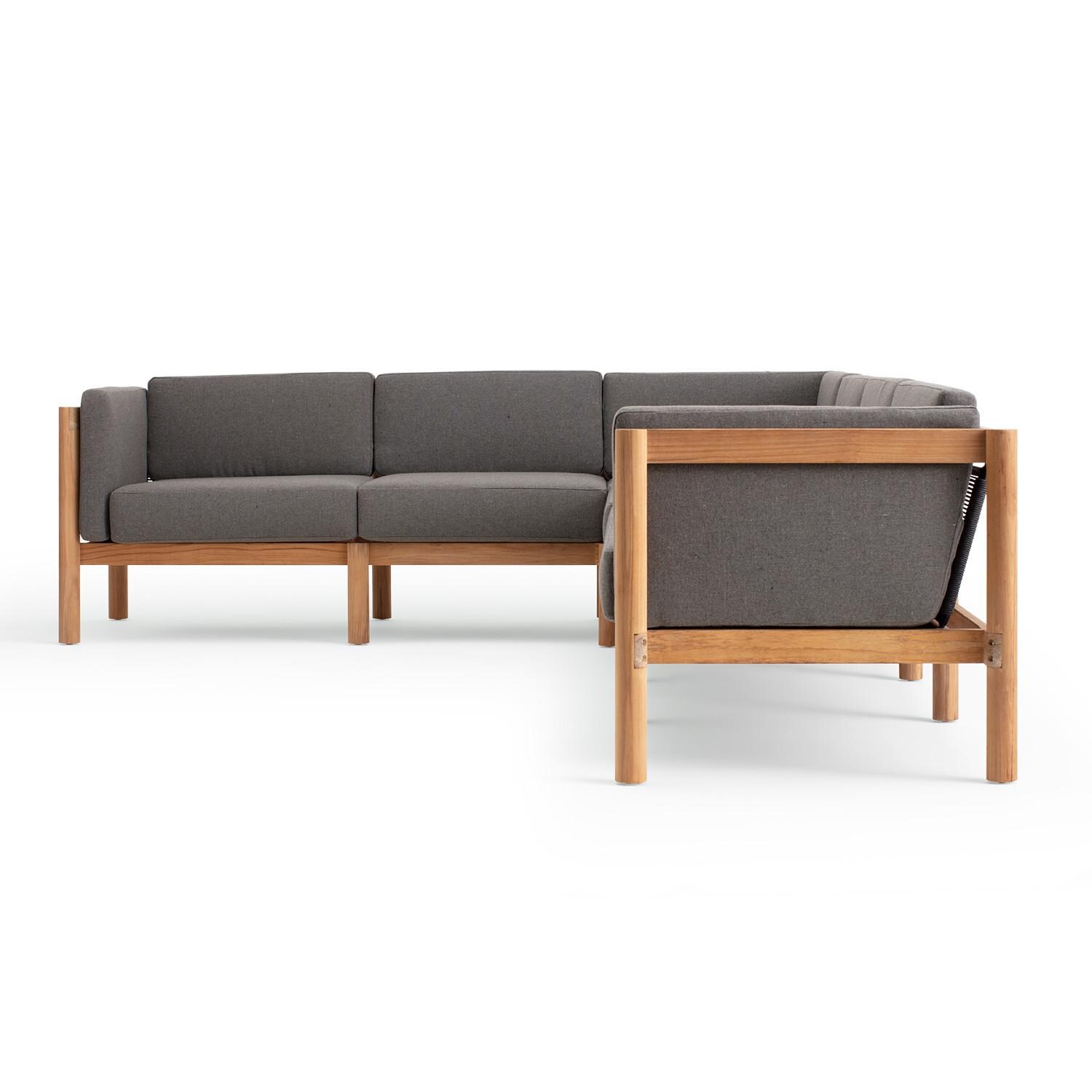 Neighbor SECT1 - GR 6 Piece Sectional W/ Sunbrella Cushion Arms - Long Side View thumbnail