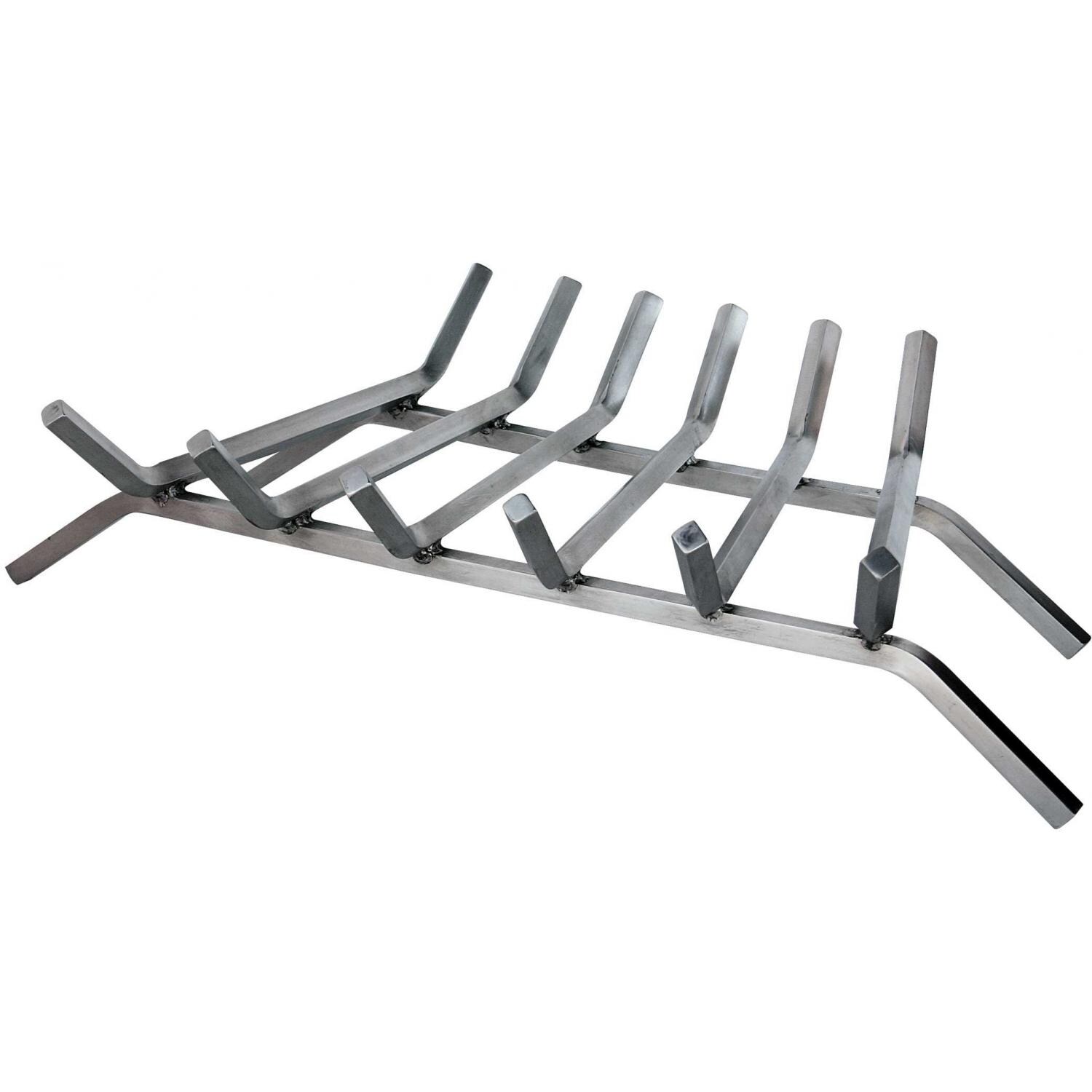 UniFlame 27-Inch Stainless Steel Bar Fireplace Log Grate - C-7727 image