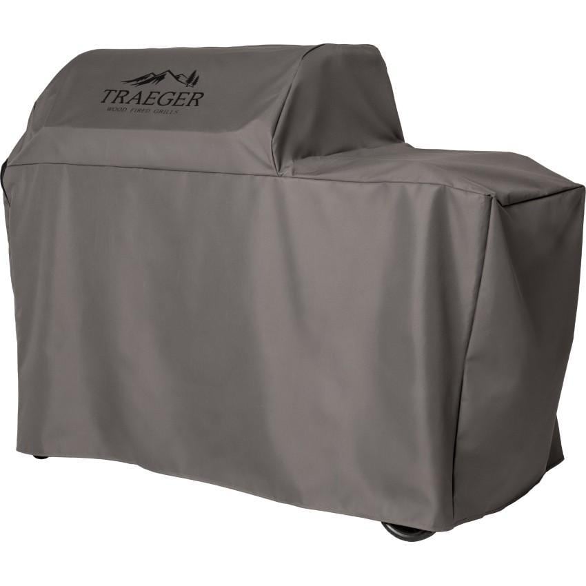 Traeger Woodridge Elite Pellet Grill 5 Pc Bundle - Cover Angled - White Background thumbnail