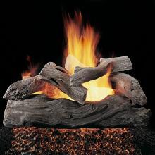 Rasmussen 30-Inch Manzanita Gas Log Set With Vented Natural Gas Custom Embers Pan Burner - Match Light image