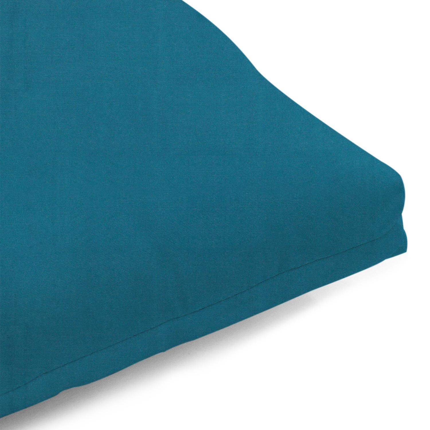 Sunbrella Spectrum Peacock Large Outdoor Replacement Bench Cushion By UltimatePatio.com - Corner Detail thumbnail