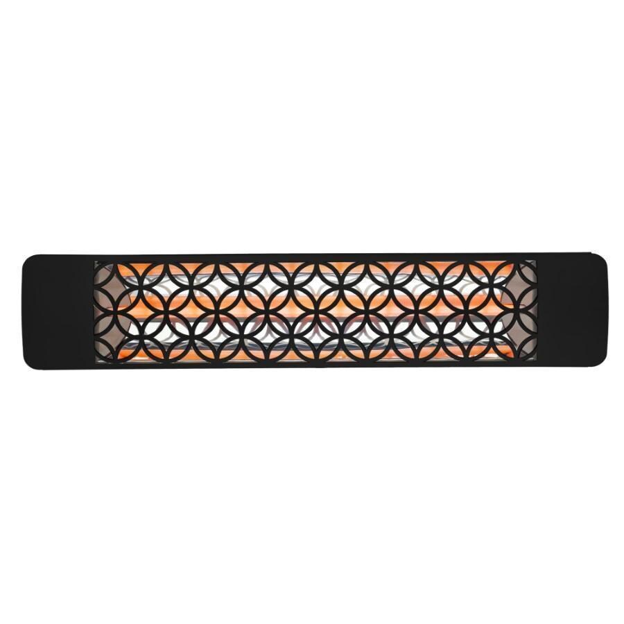 Eurofase EF15120B2 Plug-In Clover Series 39-Inch 1500 Watt Single Element 120V Electric Infrared Patio Heater In Black - White Background thumbnail