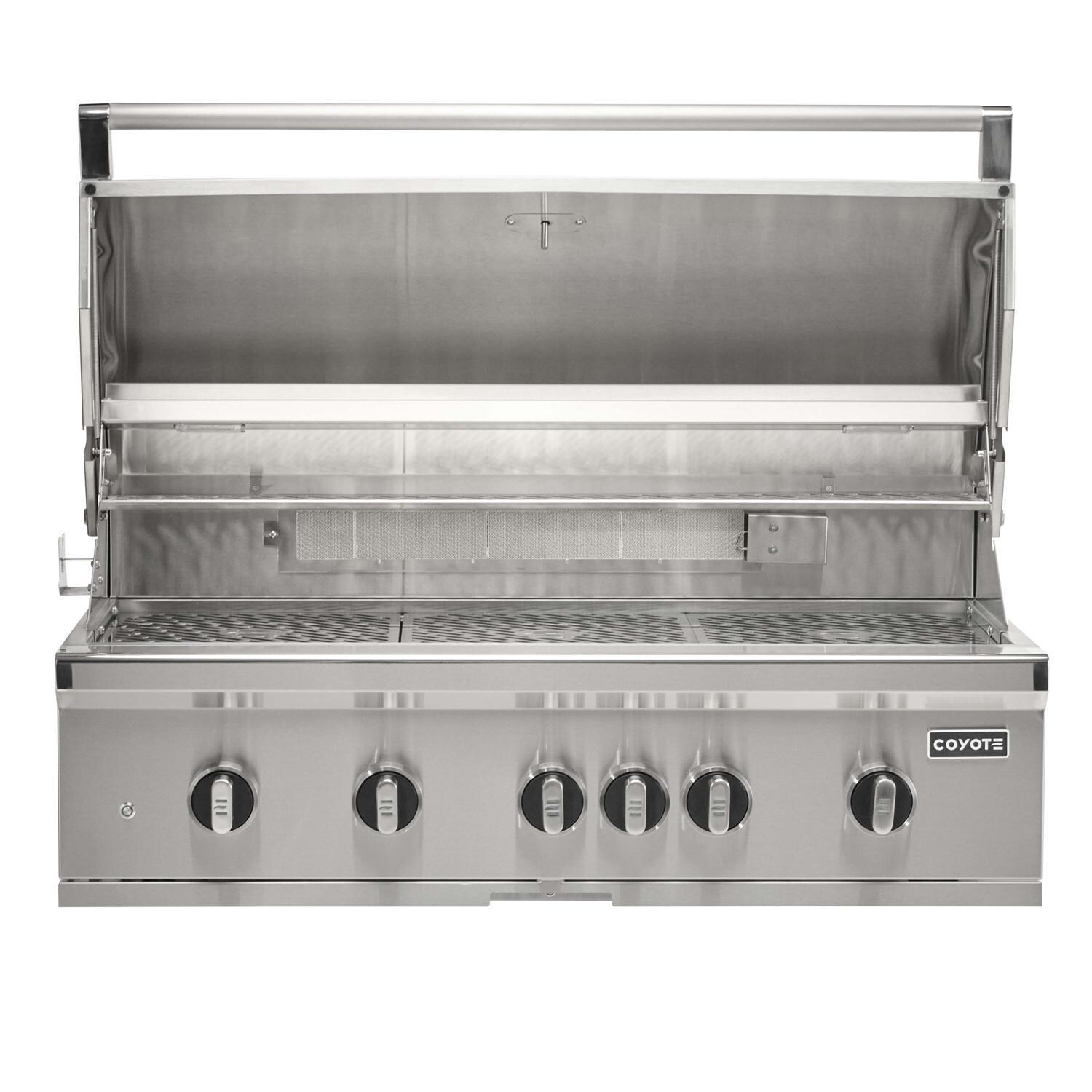 Coyote Outdoor Living 42 Inch SL-Series Built-In Natural Gas Grill - Open - White Background thumbnail