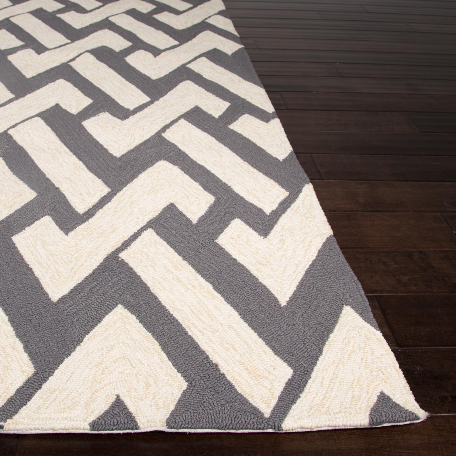 Jaipur Rugs Barcelona Interlocked 2 X 3 Indoor/Outdoor Rug Gray/Ivory