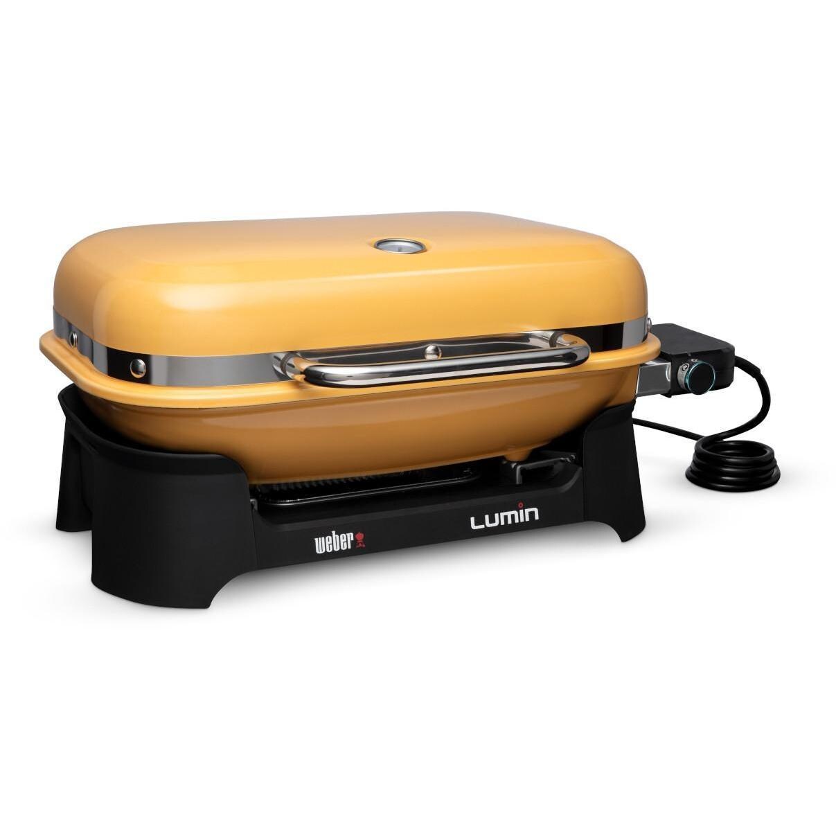 Weber 92280901 Golden Yellow Lumin Portable 1560 Watt Electric Grill - Left Side - White Background thumbnail