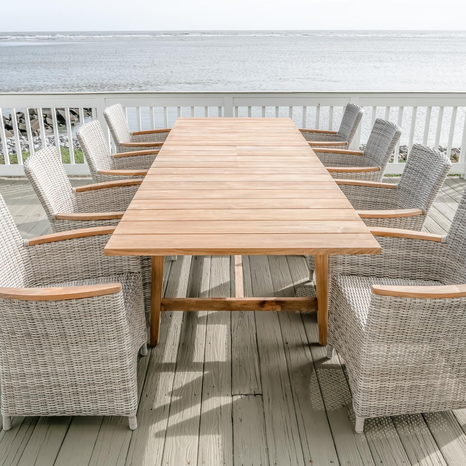 Teak + Table Oyster Bay/Capri Expansion 9 Piece Dining Set - Lifestyle thumbnail