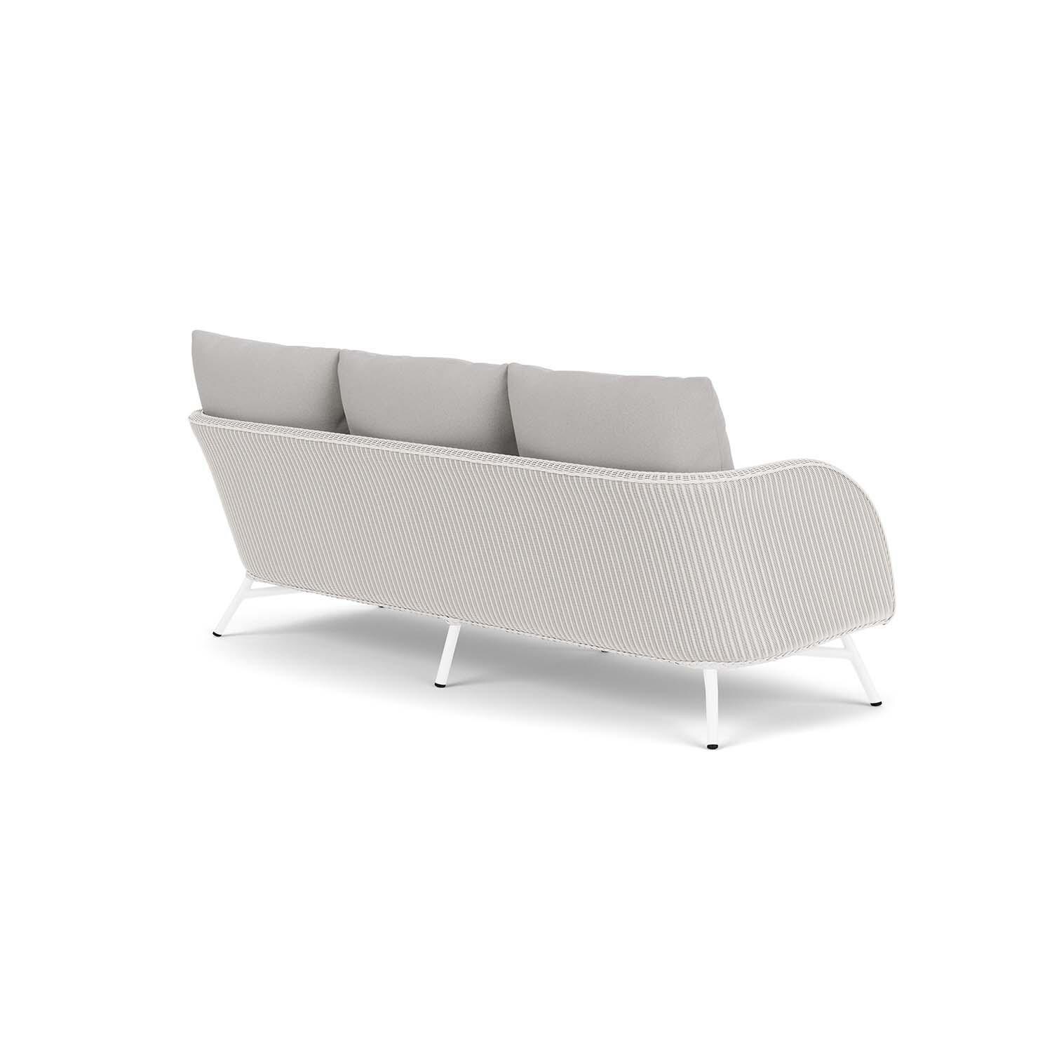 Lloyd Flanders Essence Sofa W/Tundra Dove Fabric - White Finish - Back Right thumbnail