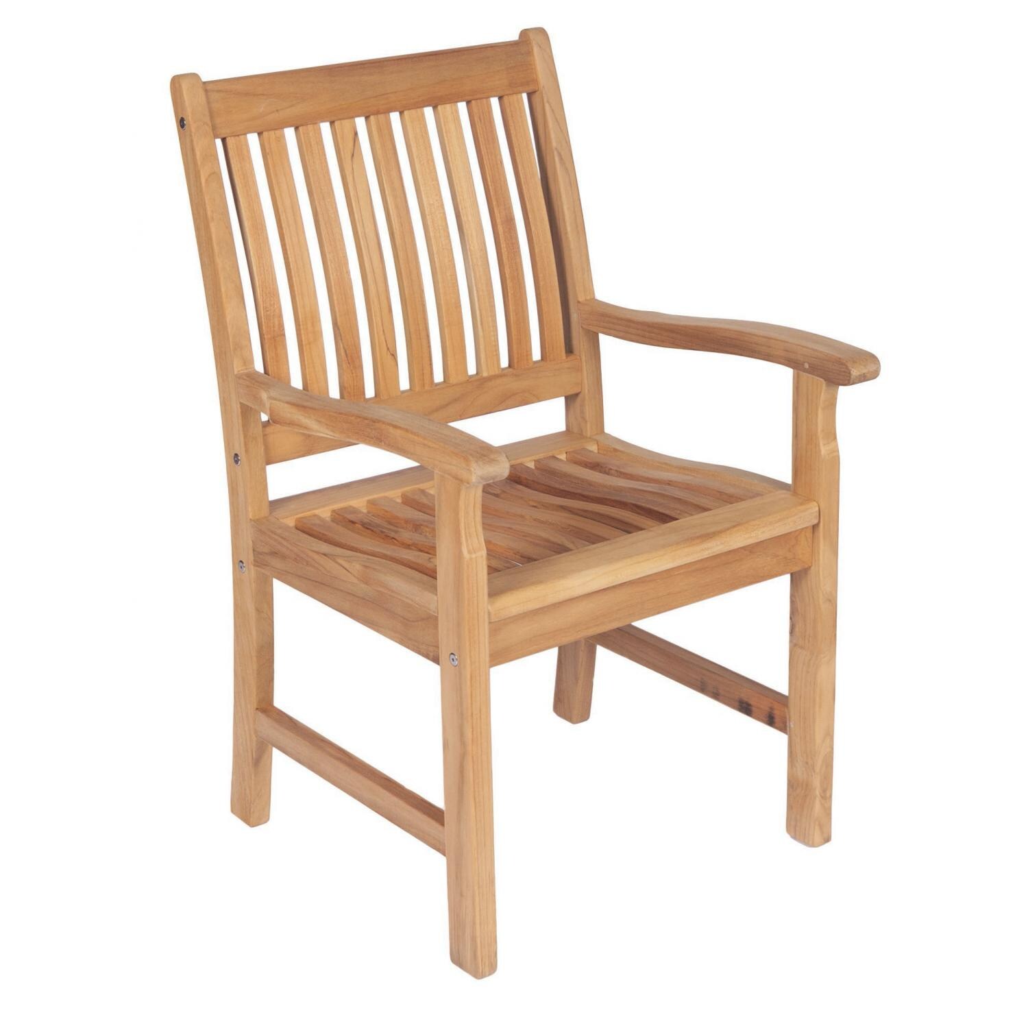 Royal Teak Collection Compass Teak Patio Dining Arm Chair thumbnail