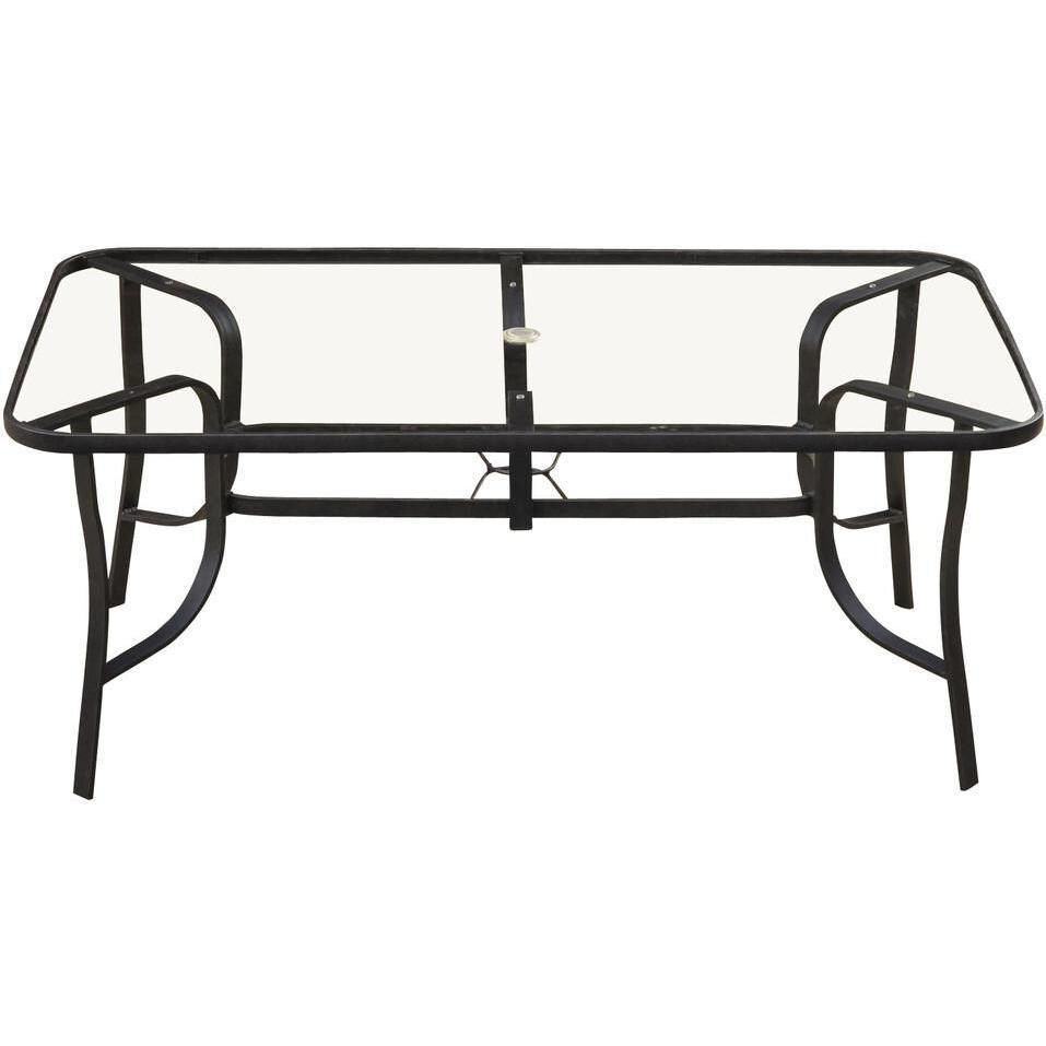 72x42 Inch Rectangular Patio Dining Table With Glass Top By Lakeview Outdoor Designs