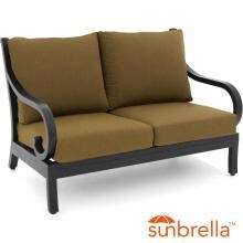 Avondale Aluminum Patio Loveseat By Lakeview Outdoor Designs - Canvas Teak image