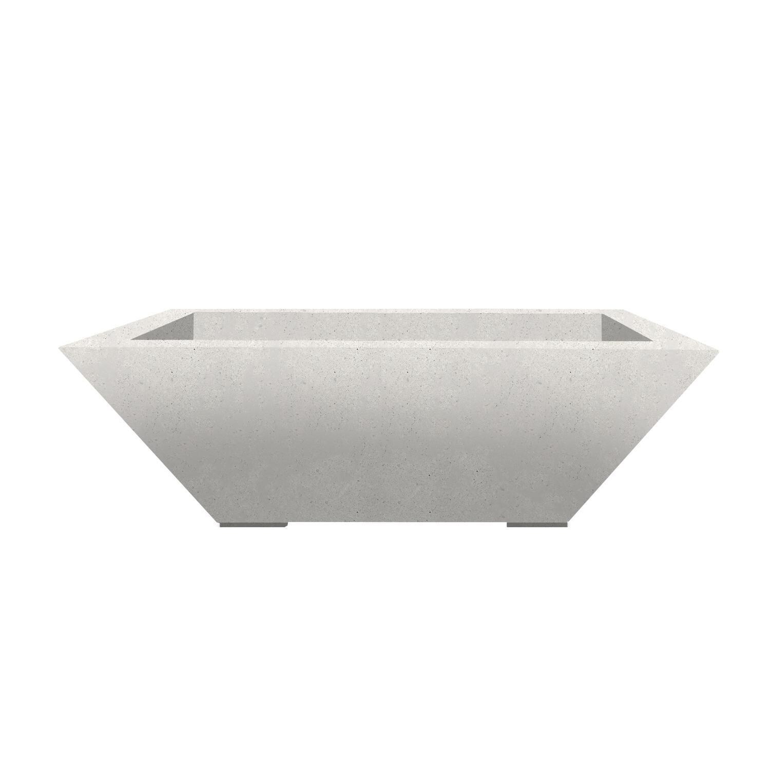 Lombard Pedestal 29-in Square GFRC Propane Fire Pit in Ultra White by Prism Hardscapes