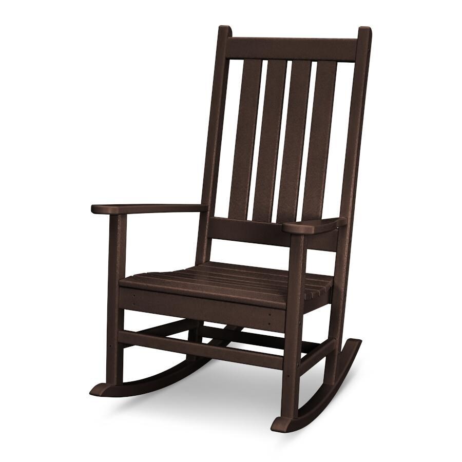 Vineyard Recycled Plastic Rocking Chair in Mahogany by POLYWOOD
