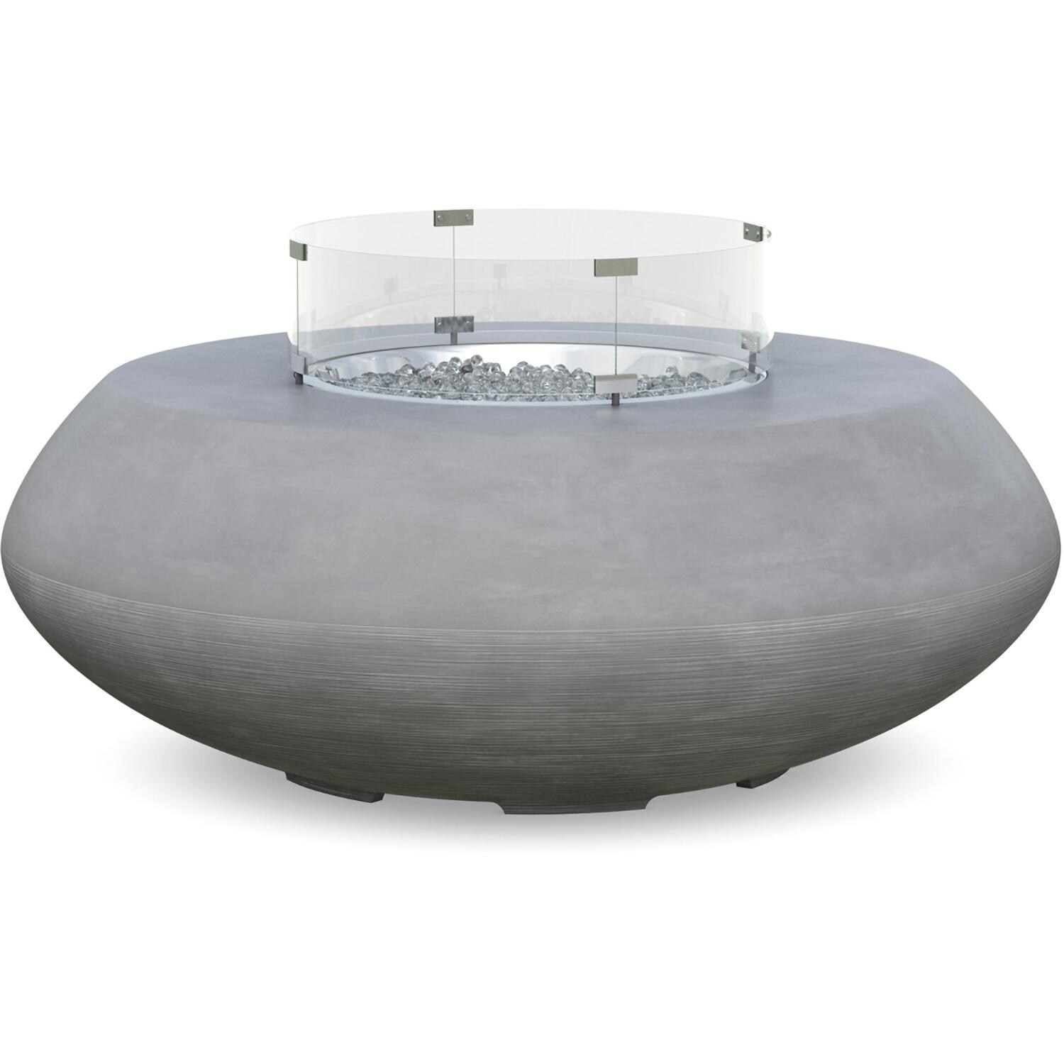 Azzurro Living Durban 48 Inch Propane Fire Table W/ Tank Cover in Gray - Side - White Background thumbnail