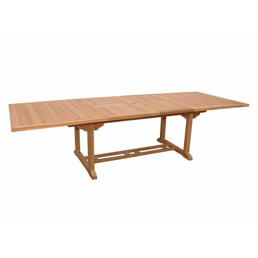 Valencia 79 X 43 Inch Rectangular Teak Patio Dining Table W/ Double Extensions By Anderson Teak