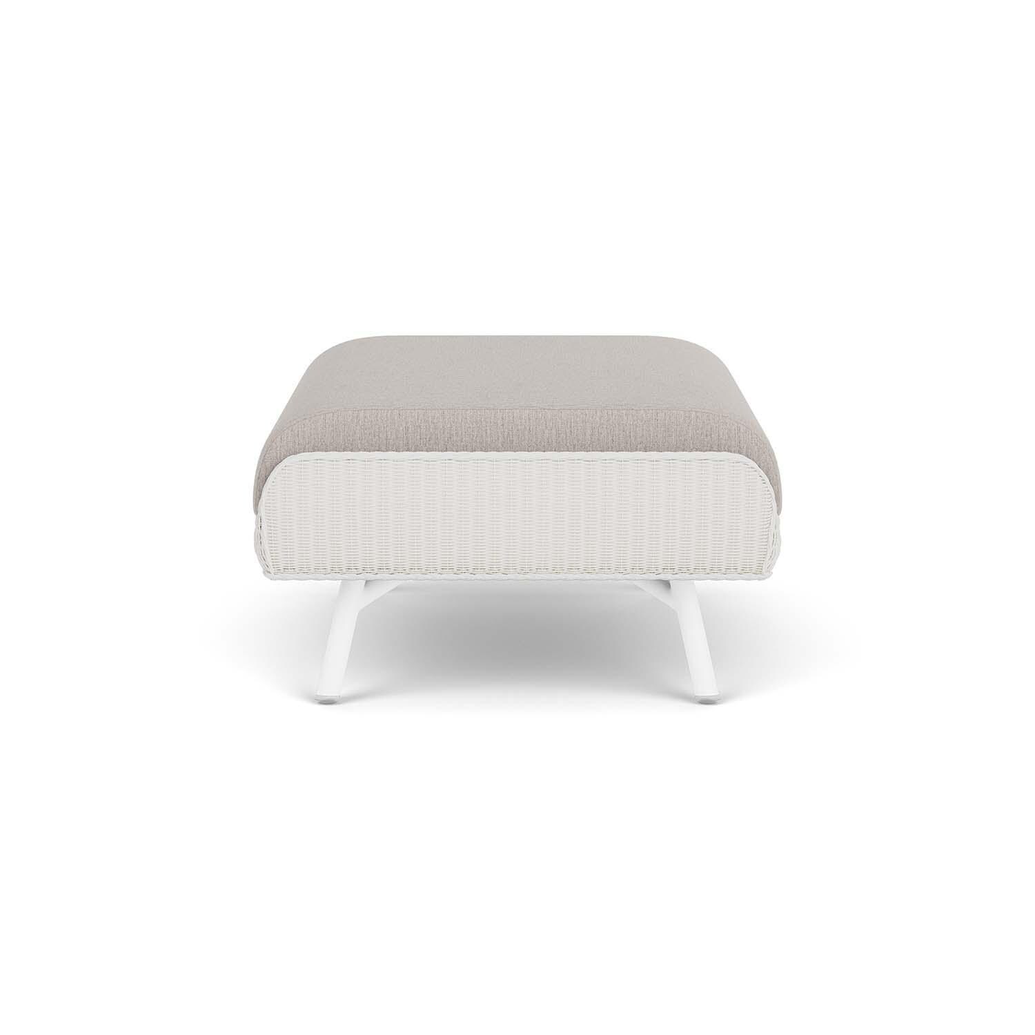 Lloyd Flanders Essence Ottoman W/Remy Cloud Fabric - Matte White Finish - Side thumbnail