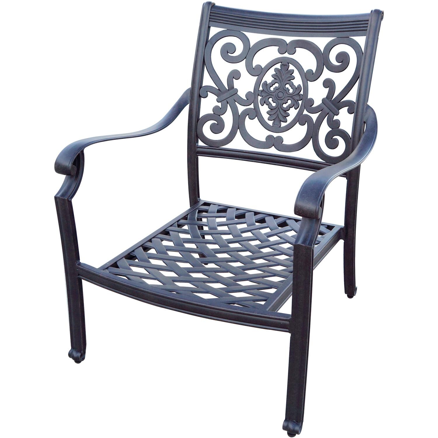 Darlee B/DL108-6PC-30AB St. Cruz Cast Aluminum Club Chair W/ Spicy Chili Cushions - Frame thumbnail