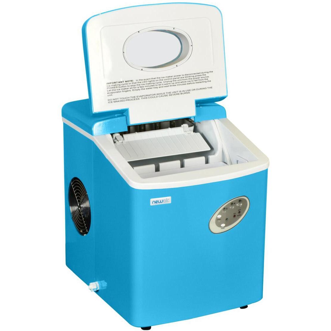 NewAir Portable 28 Lb. Capacity Ice Maker - Blue - AI-100CB - Open View thumbnail