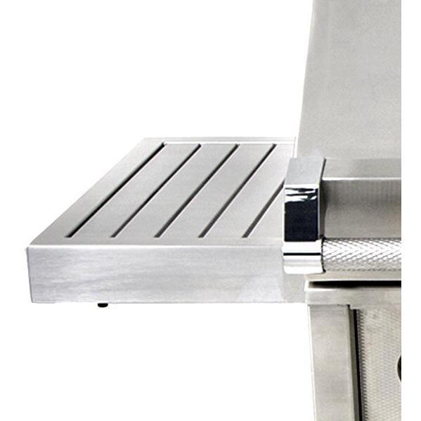 Hestan 30-Inch Freestanding Gas Grill - Side Shelf Detail