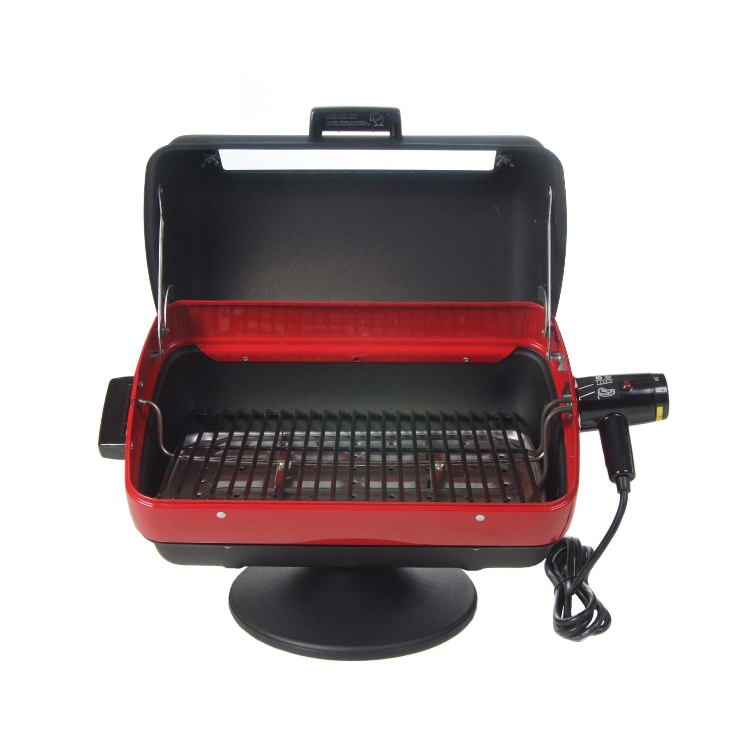 Americana by Meco Electric Tabletop Grill With Rotisserie - Grill Open thumbnail