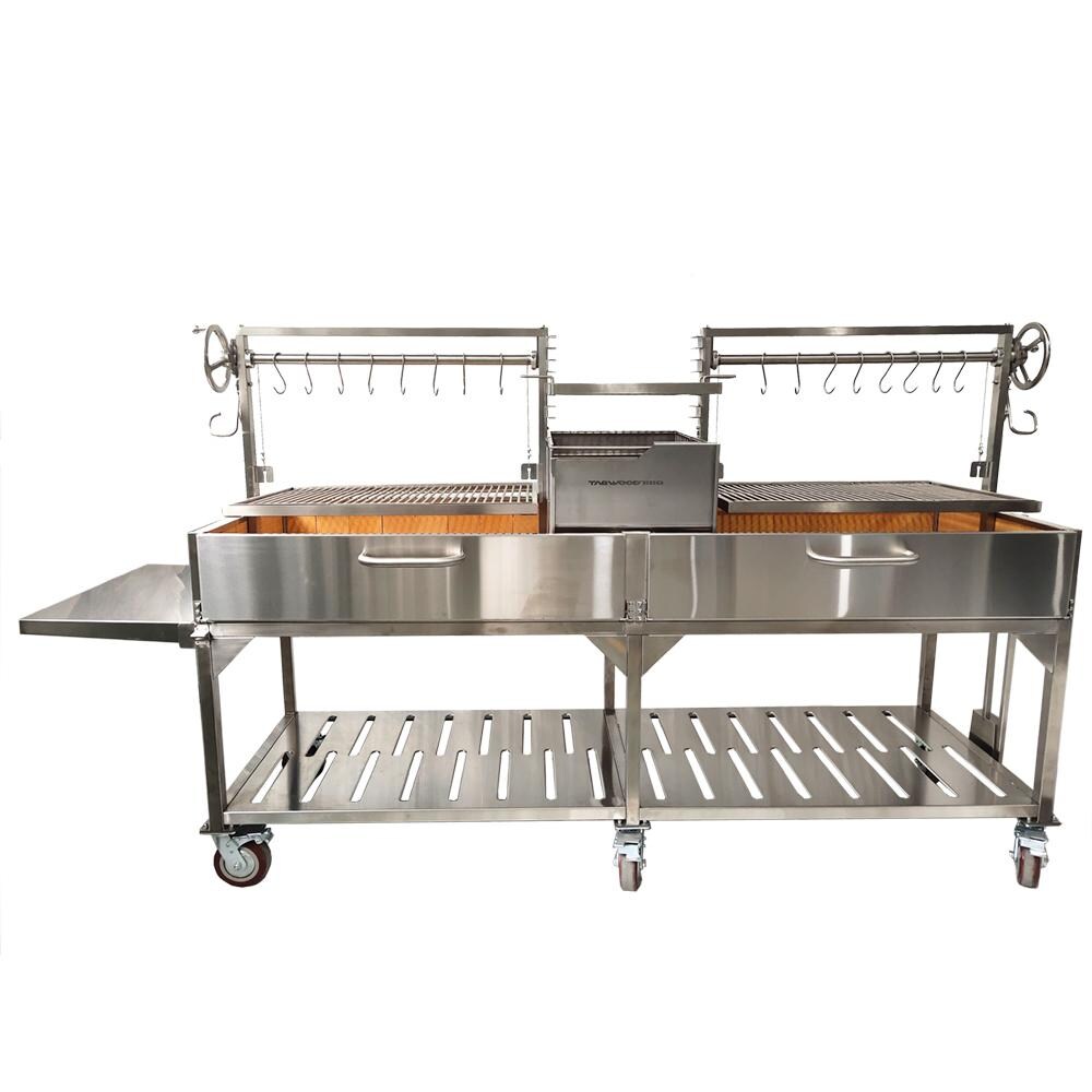 Tagwood BBQ XL Double Argentine Santa Maria Wood Fire & Charcoal Grill - BBQ24SS image