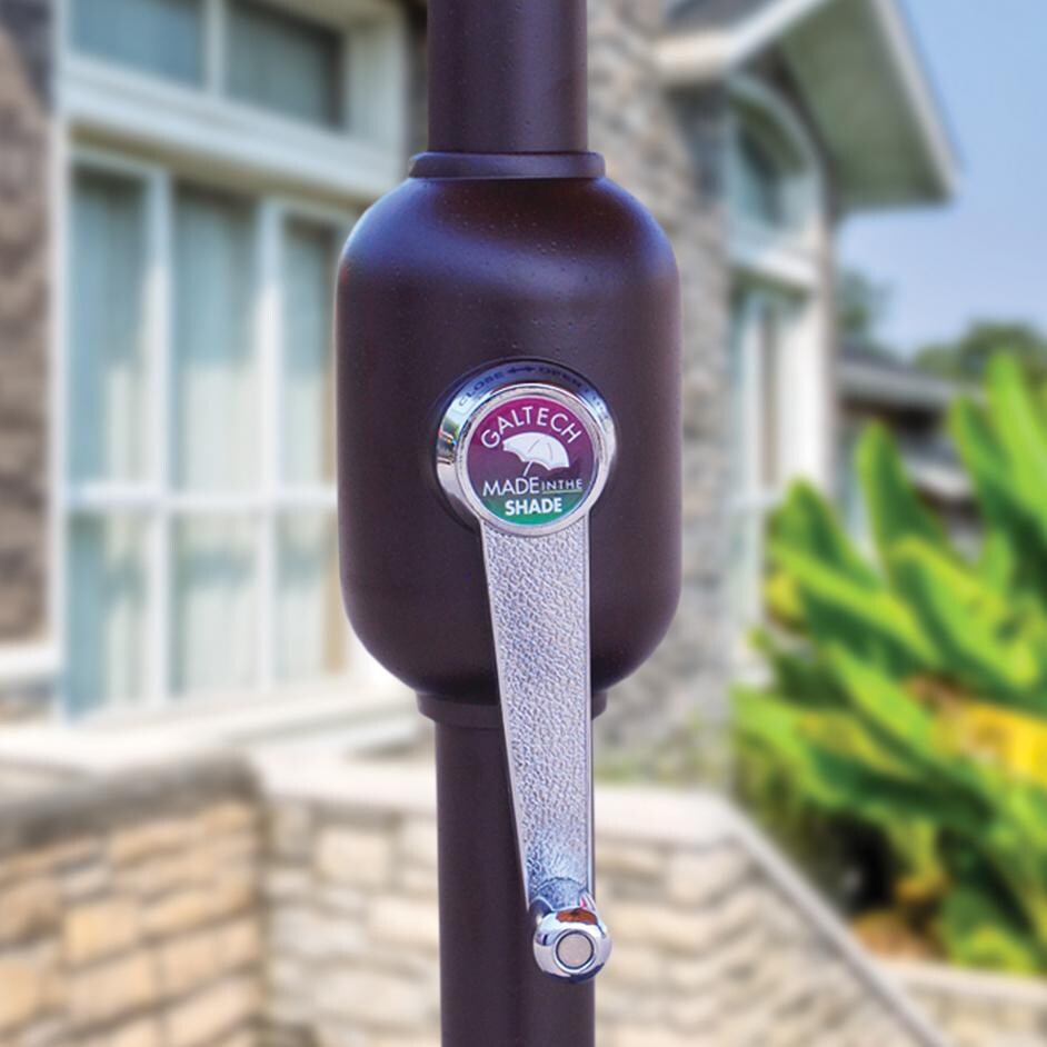 Galtech 7.5 Ft. Octagonal Patio Umbrella W/ Crank Lift - Crank Lift Detail thumbnail