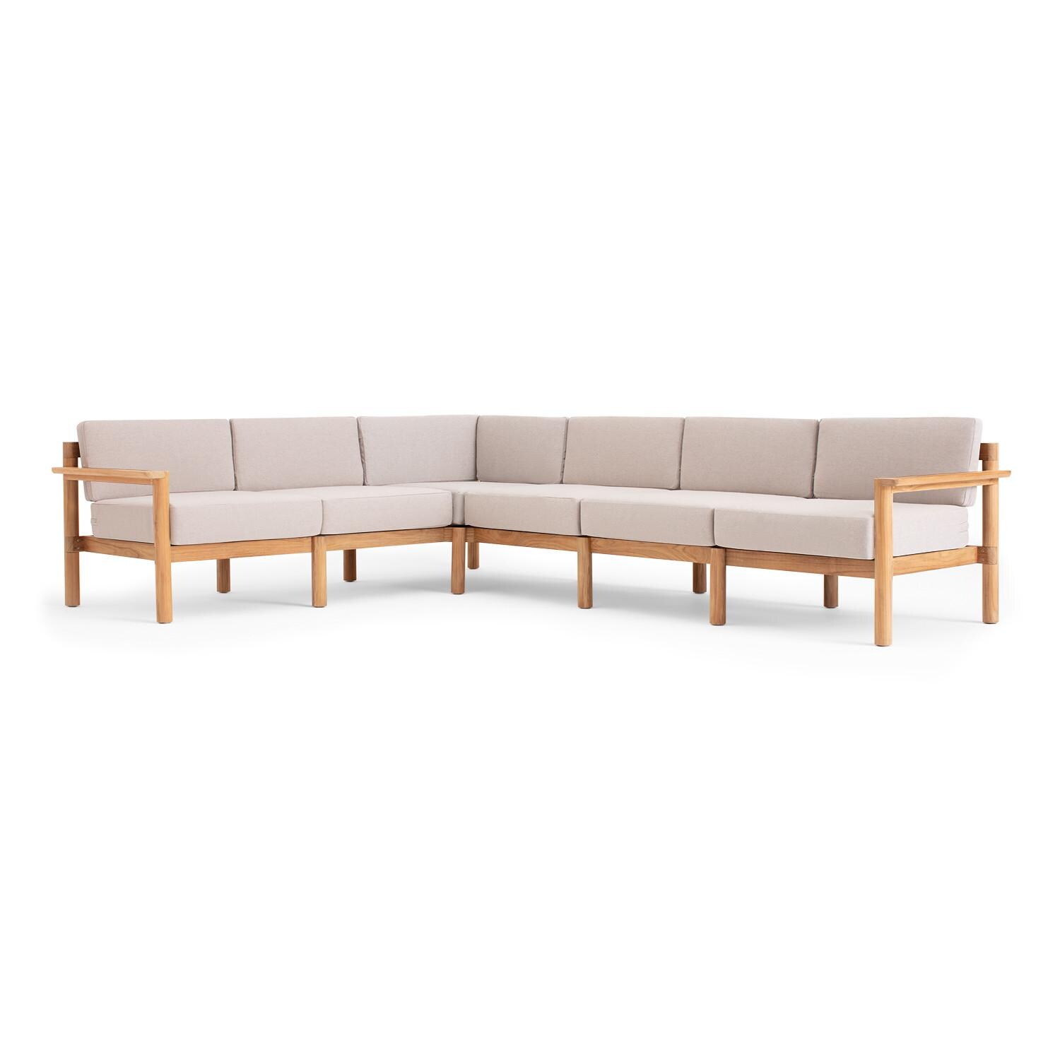 Neighbor HVN-SECT6-AS-2 6 Piece Sectional W/ Teak Arms thumbnail