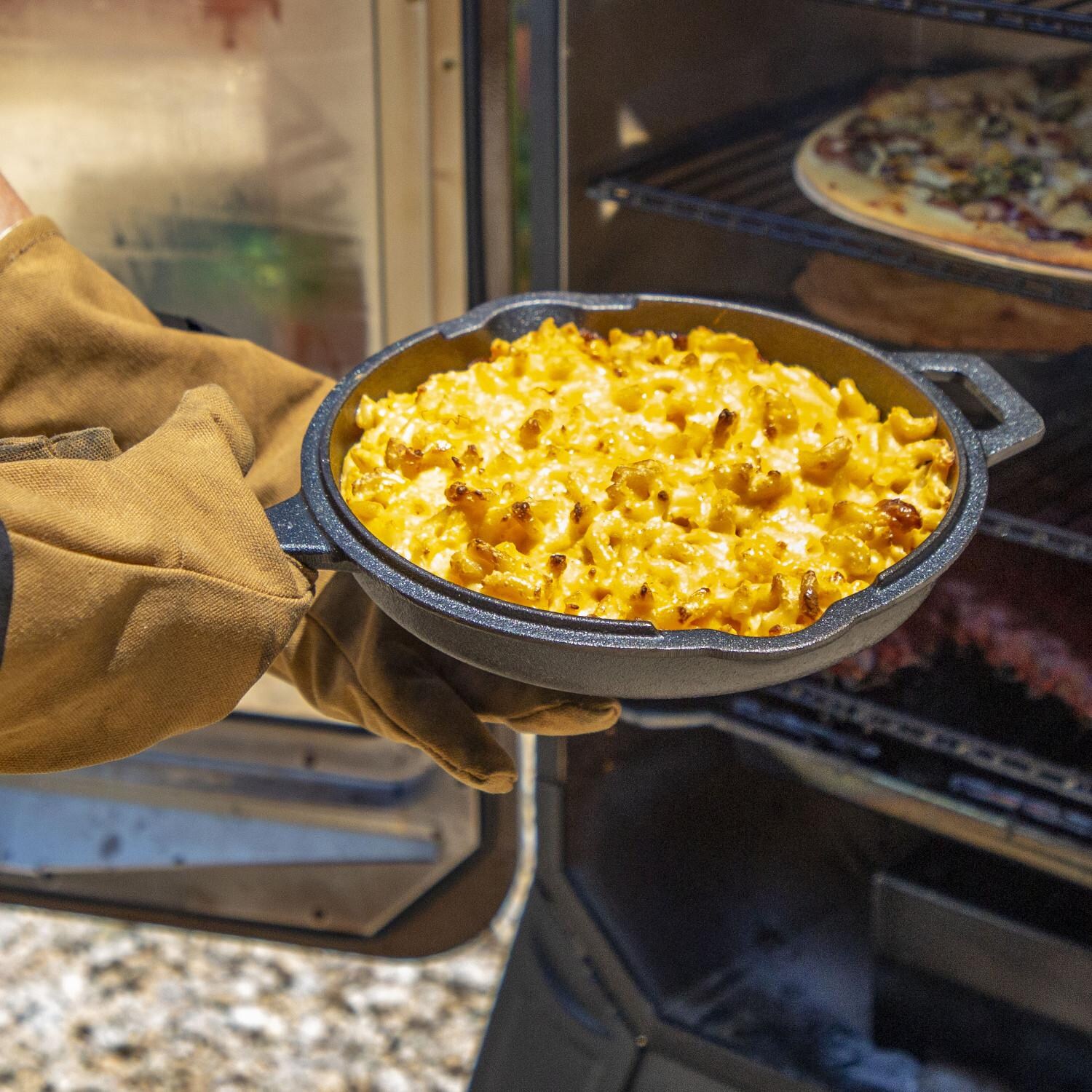 Pit Boss - 68006 - 14-Inch Pre-Seasoned Deep Cast Iron Skillet - Cooking in the Lid thumbnail