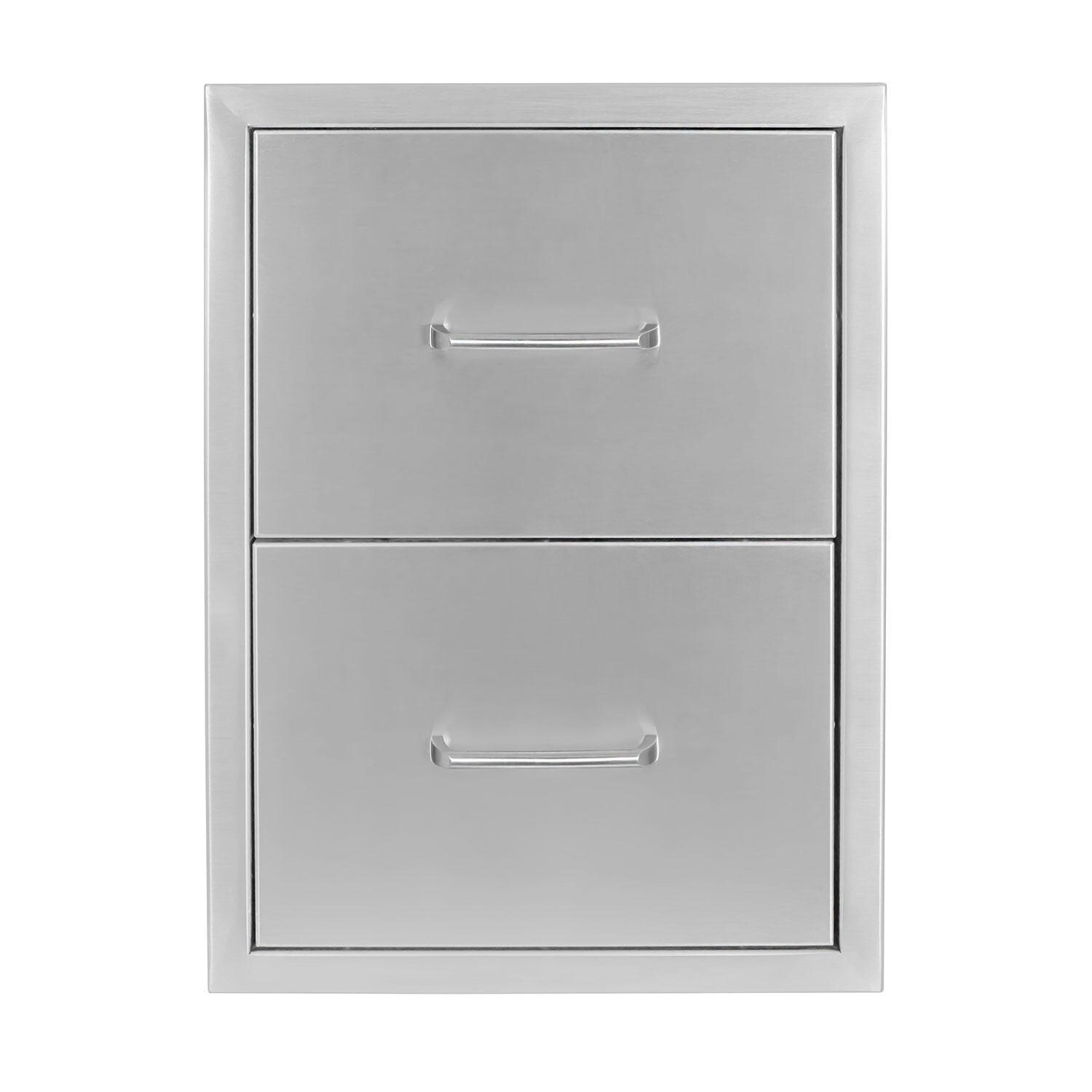 Wildfire WFDDW1622-SS 16 x 22 304 SS Double Drawer - Display - White Background thumbnail