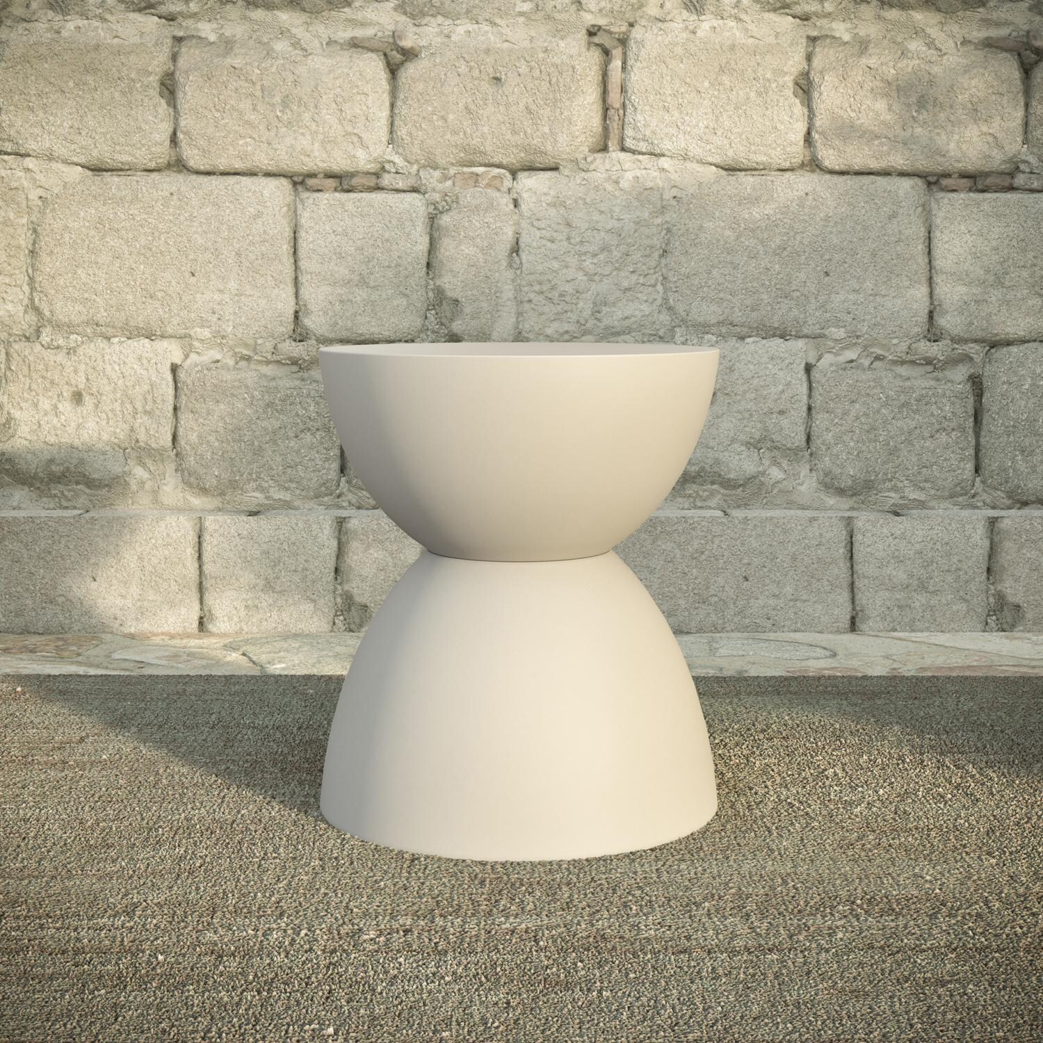 Oxford Garden Palo 15 3/4 Inch Arctic Concrete End Table thumbnail