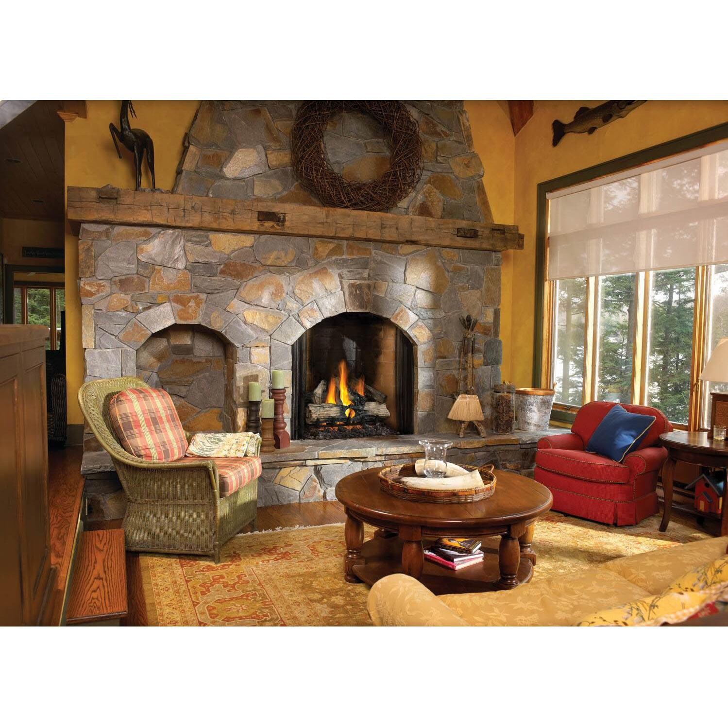 Napoleon 32-Inch Reversible Propane Vented Gas Log Set With Electronic Ignition - Fireplace View thumbnail