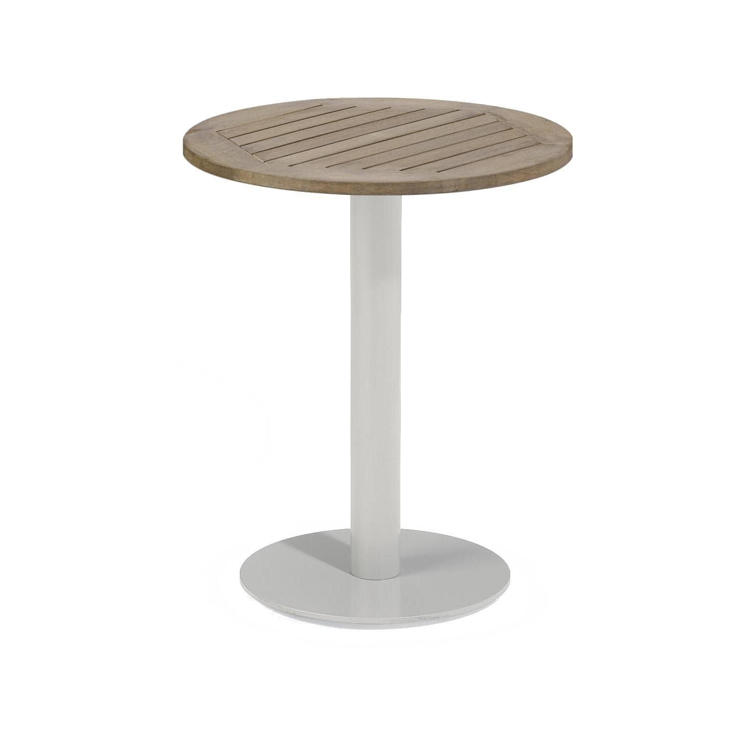 Travira 24-Inch Round Patio Bistro Table W/Vintage Tekwood Top - TV24TAV thumbnail