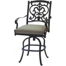 Darlee Santa Barbara Cast Aluminum Patio Counter Height Swivel Bar Stool - Antique Bronze image