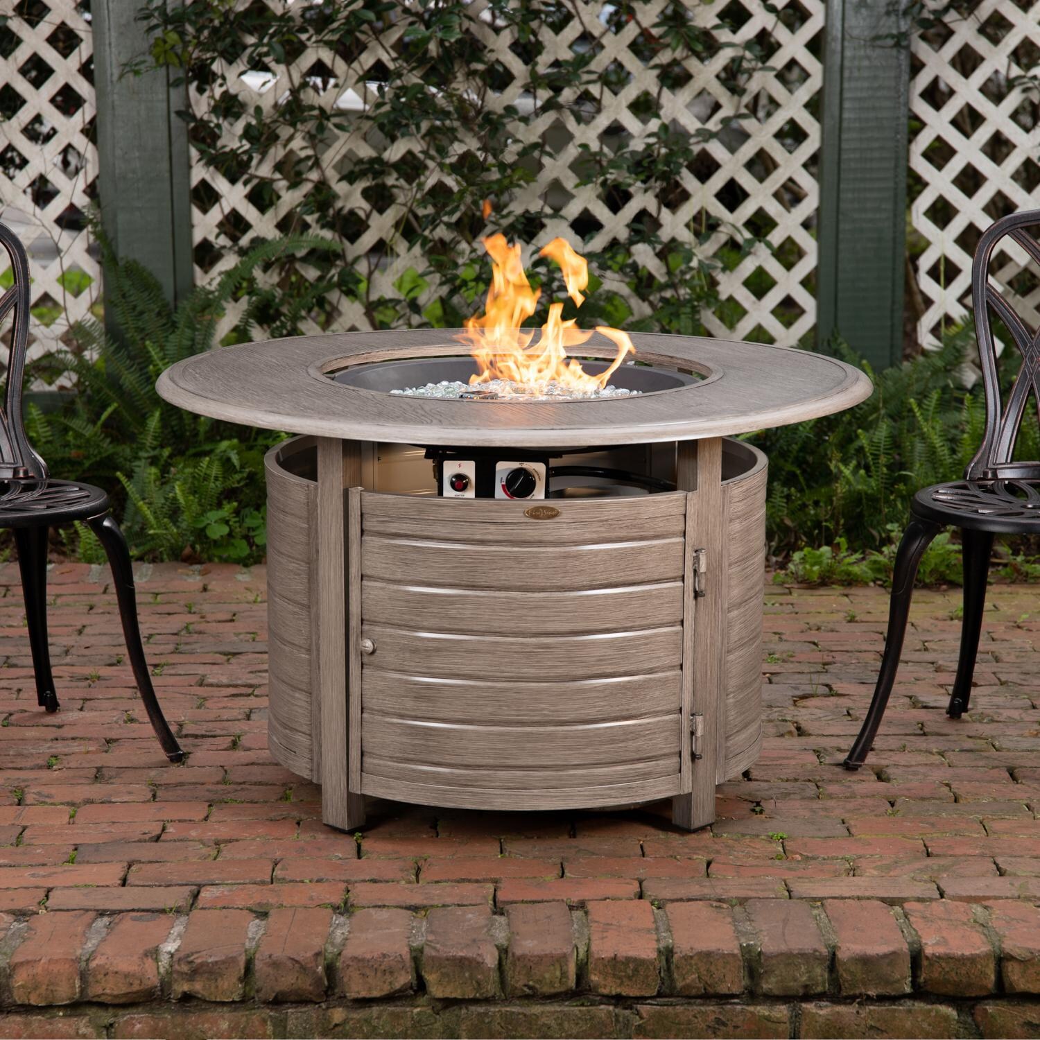 Ultimate Patio SC62742 Farmview 42-Inch Round Aluminum Propane Fire Pit Table thumbnail
